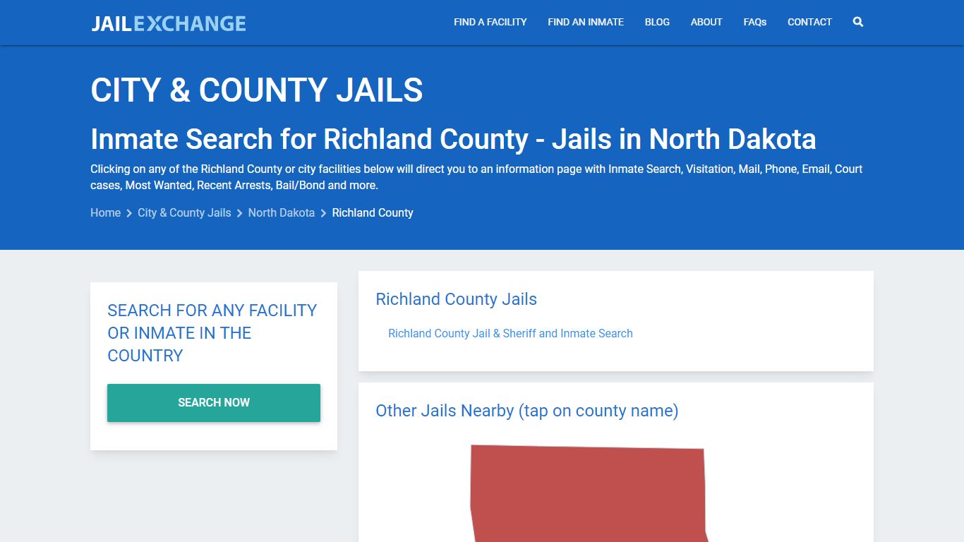 Inmate Search for Richland County | Jails in North Dakota - Jail Exchange
